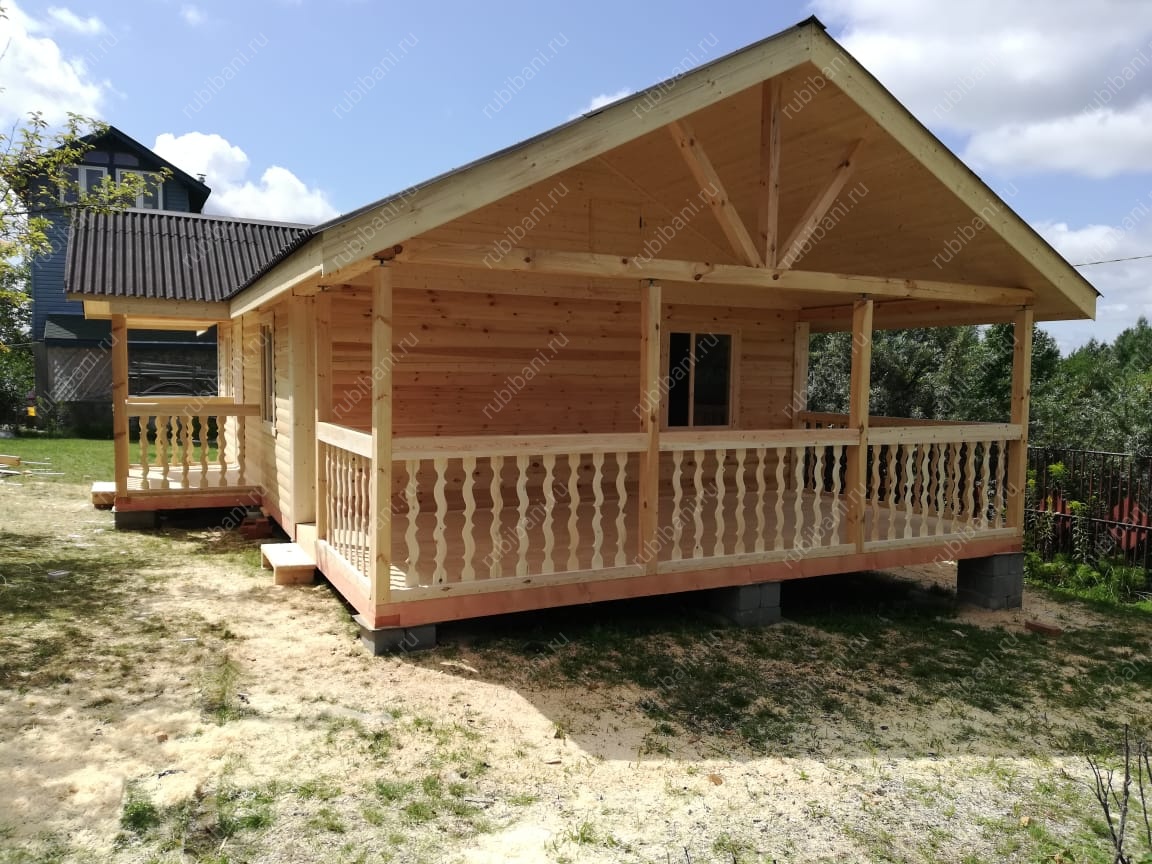 Баня из бруса 6 на 8.5 с террасой — фото 4 Баня из бруса 6 на 8.5 с террасой — фото 4