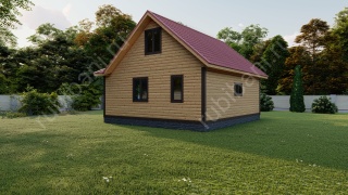 Баня из бруса 7×8 (Б107), 60 м²