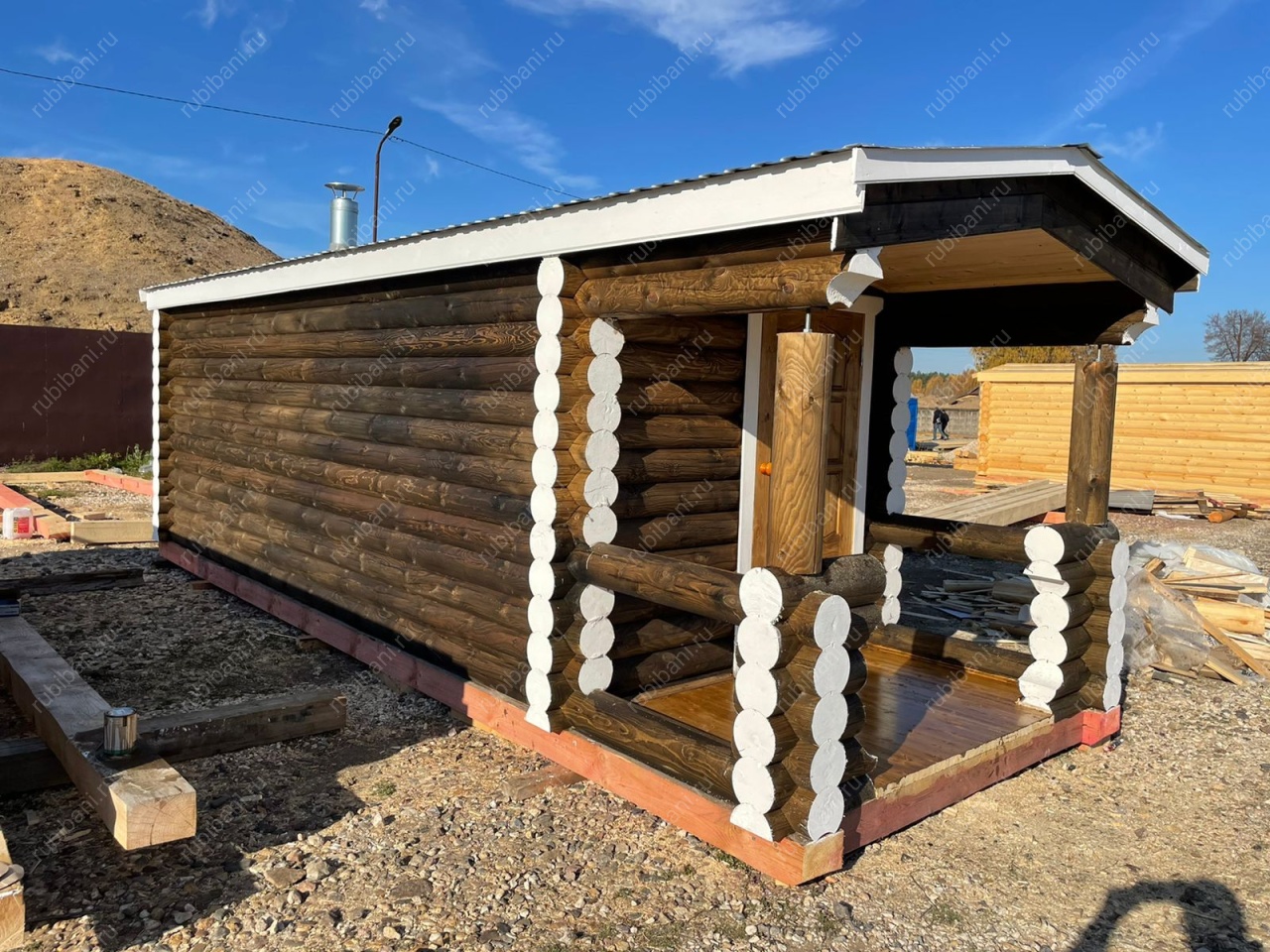 Перевозная баня из оцилиндрованного бревна — фото 3 Перевозная баня из оцилиндрованного бревна — фото 3