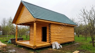 Баня 5×3 с террасой, 25 м²