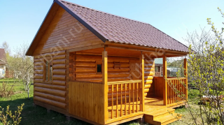 Баня 4×3 с террасой, 20 м²