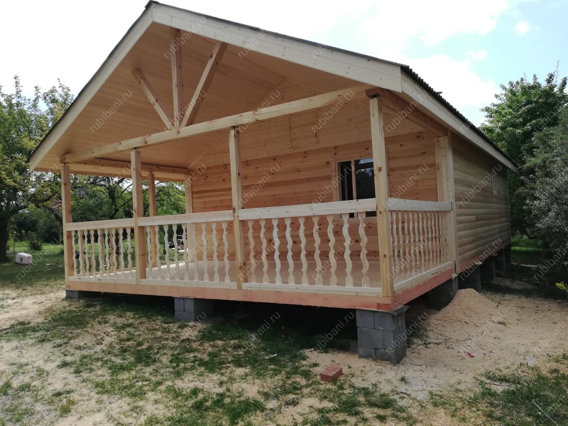 Баня из бруса 6 на 8.5 с террасой — фото 3 Баня из бруса 6 на 8.5 с террасой — фото 3