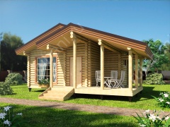 Баня из бревна 6×9 (ББ-49), 60 м²