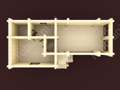 Одноэтажная баня с бассейном (ББН-15) 67.1 м²