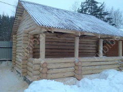 Баня 5×3 с террасой, 15 м²