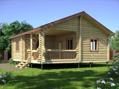 Баня из бревна 8×8.5 (ББ-56), 68 м²