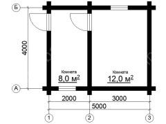Дом 4×5 м в лапу, 20 м²