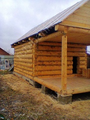 Баня 5×4 с террасой, 30 м²