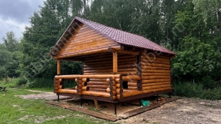 Баня 5×5 с террасой, 35 м²