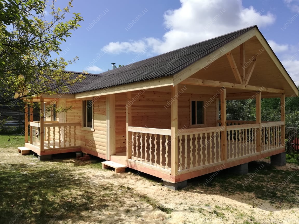 Баня из бруса 6 на 8.5 с террасой — фото 5 Баня из бруса 6 на 8.5 с террасой — фото 5