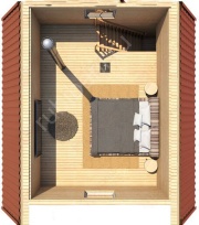 Дом-баня 6×6 м, 36 м²