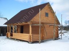 Баня 5×3 с террасой, 15 м²