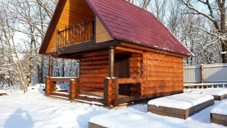 Баня 5×3 с террасой и мансардой, 25 м²