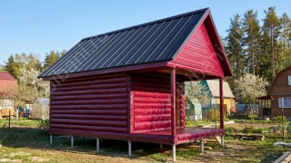 Баня 5×3 с террасой, 25 м²