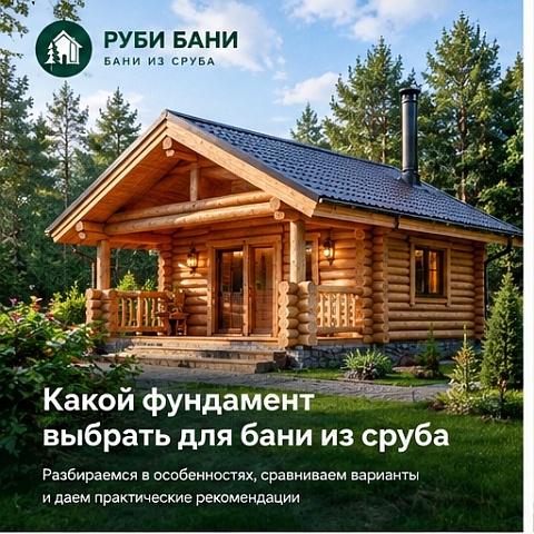 Какой фундамент выбрать для бани из сруба