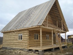 Дом-баня 6×8 с террасой, 48 м²