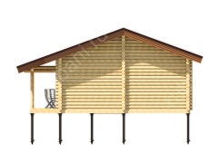 Баня из бревна 6×9 (ББ-49), 60 м²
