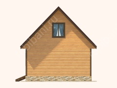 Баня из бруса 6×8 с террасой (Б-67), 68 м²