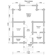 Баня из бревна 7.5×9 (ББ-20), 67.5 м²