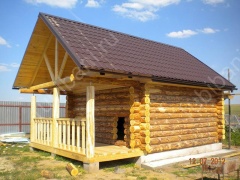 Баня 5×4 с террасой, 20 м²