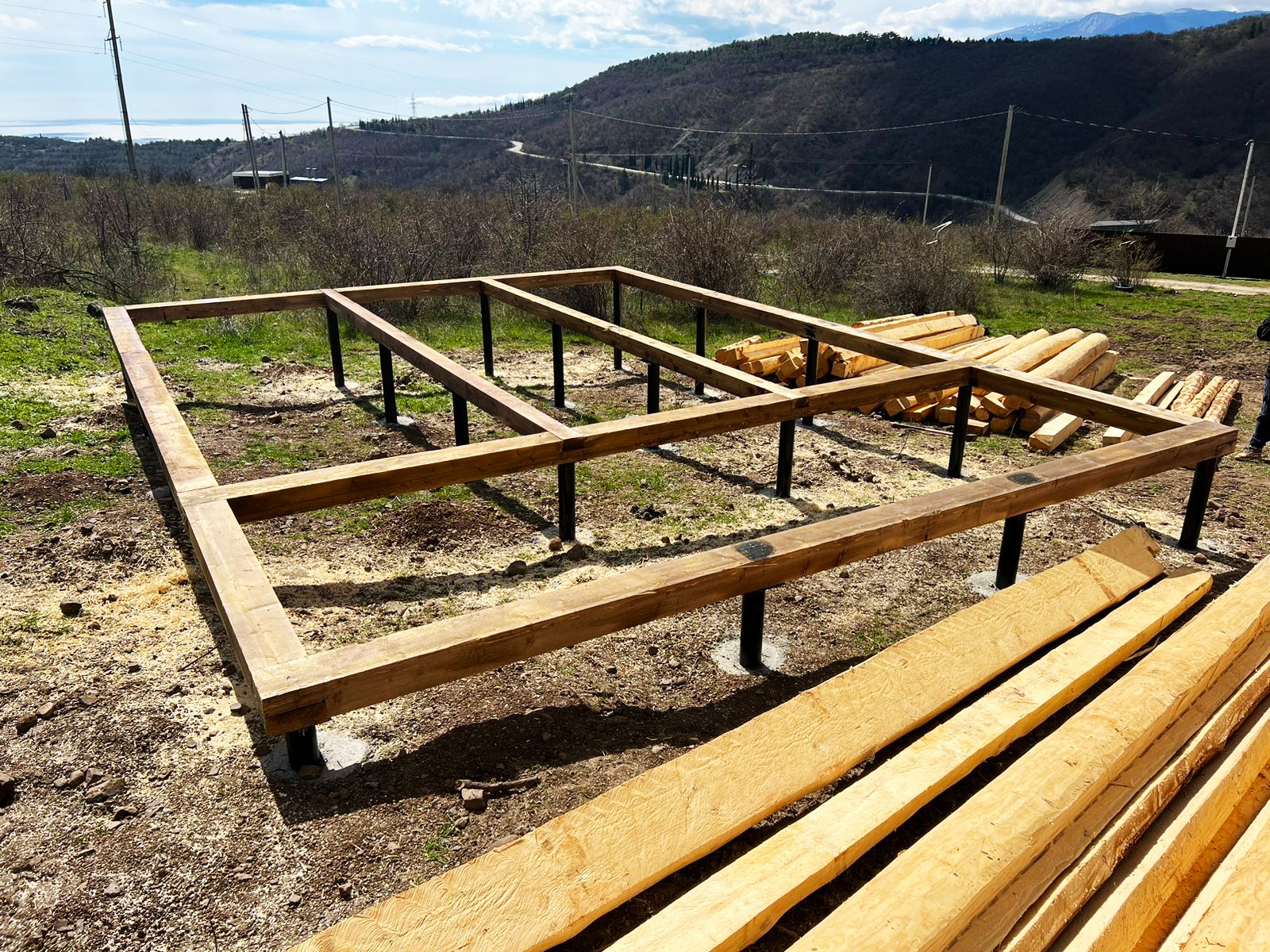 Сборка сруба 6х6 с мансардой. Крым, Алушта. — фото 20 Сборка сруба 6х6 с мансардой. Крым, Алушта. — фото 20